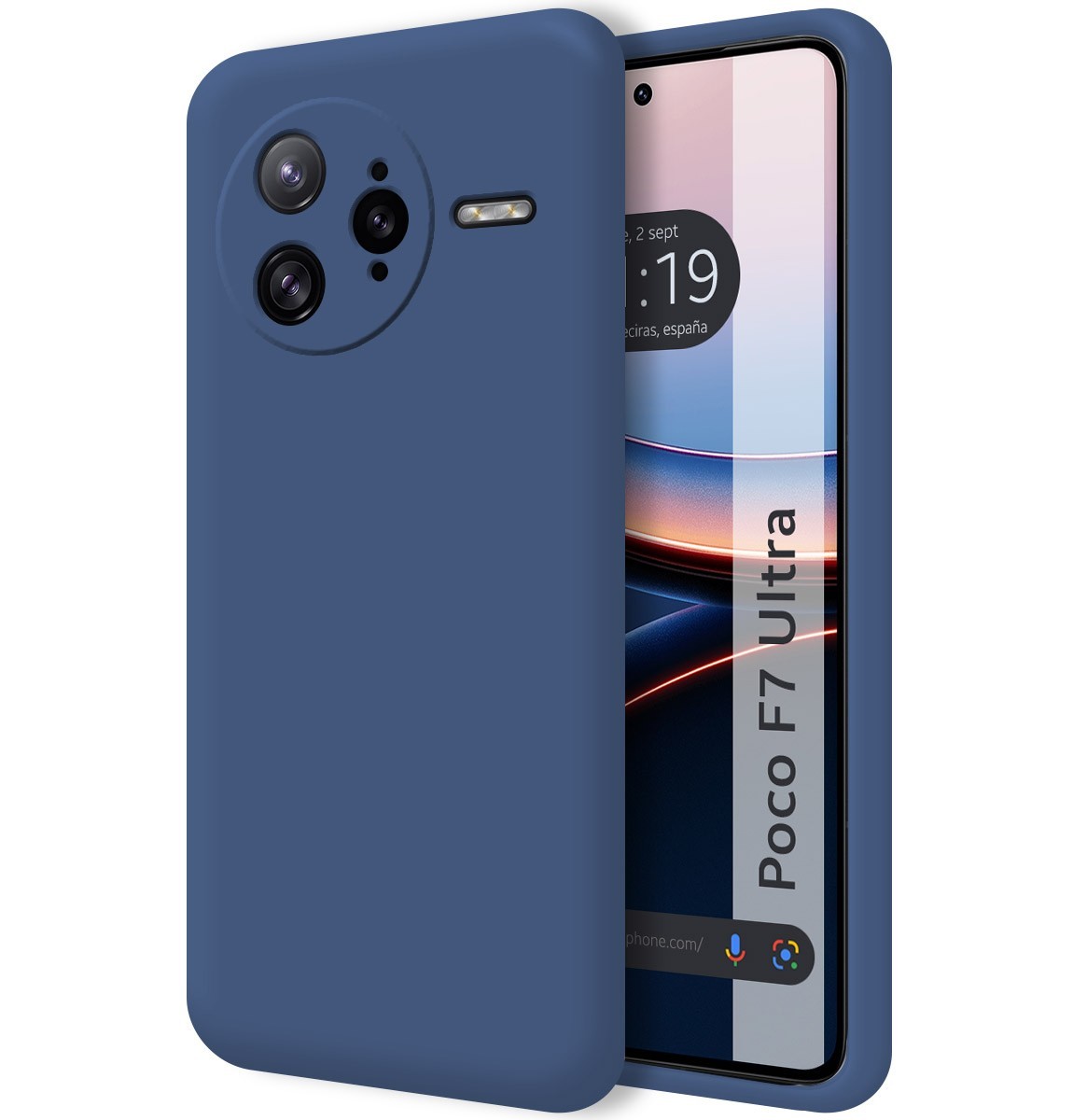 Cover Silicone Liquido Ultra Morbida per Xiaomi Poco F7 Ultra 5G Colore Azzurro