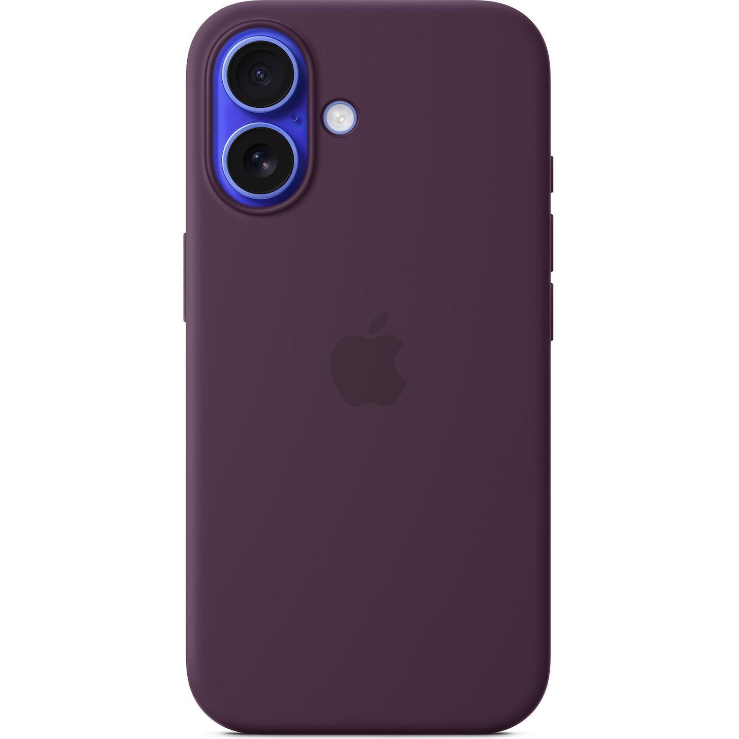 Cover Apple iPhone 16 in silicone MagSafe plum