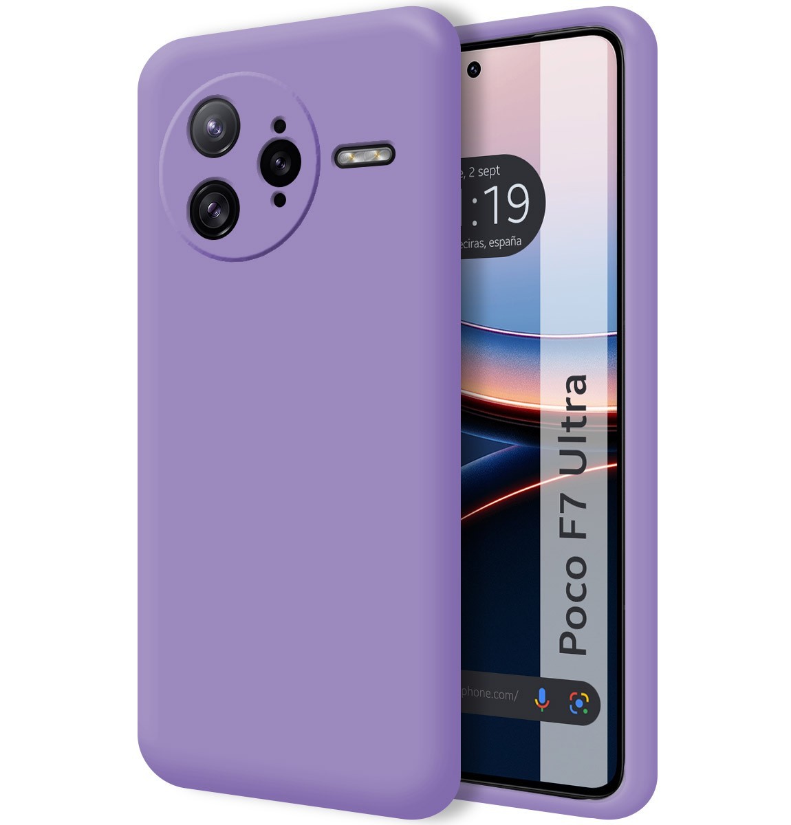 Cover Silicone Liquido Ultra Morbida per Xiaomi Poco F7 Ultra 5G Colore Viola
