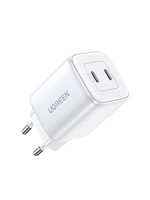 Ugreen Nexode 45W Dual USB-C PD Charger 25W+20W white Caricabatteria 15327