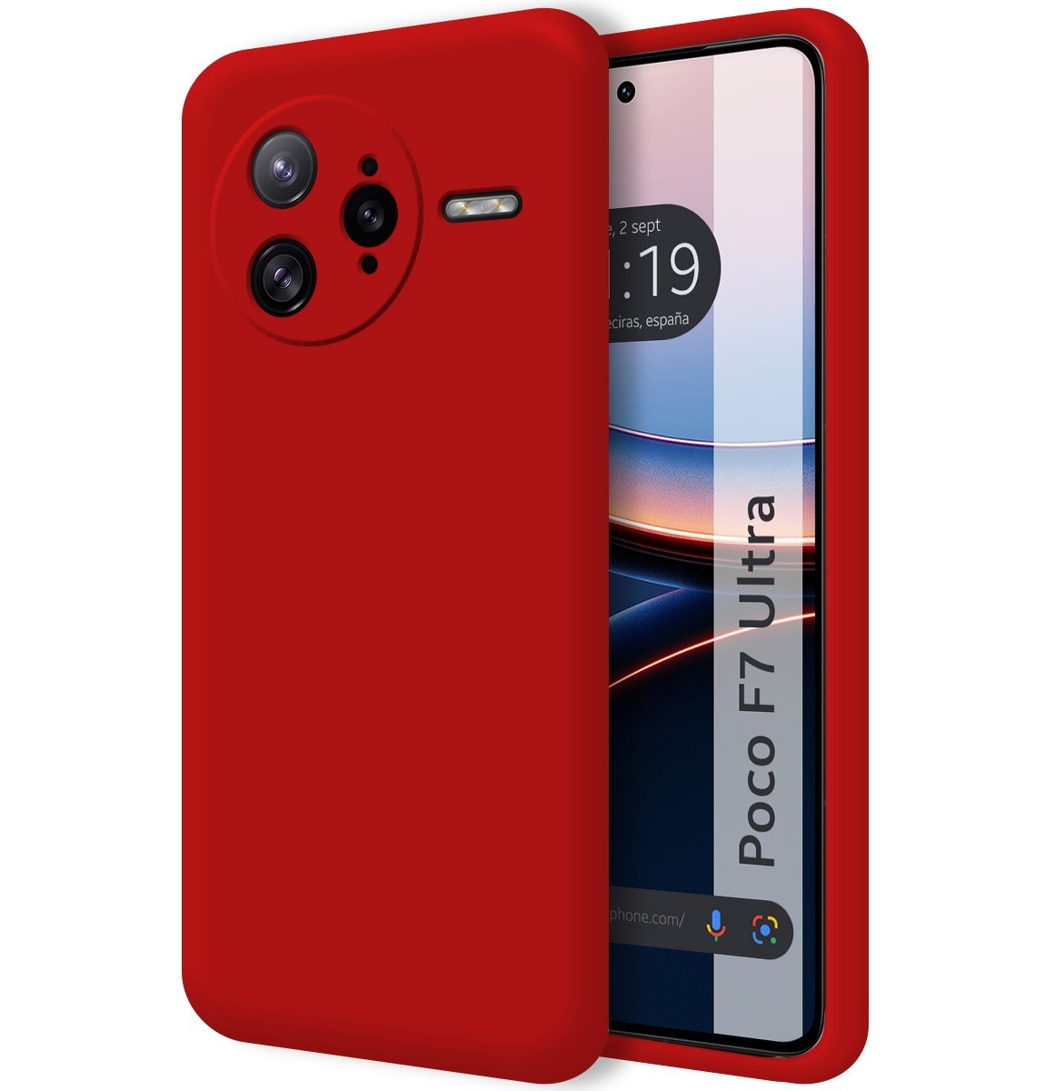 Cover Silicone Liquido Ultra Morbida per Xiaomi Poco F7 Ultra 5G Colore Rossa