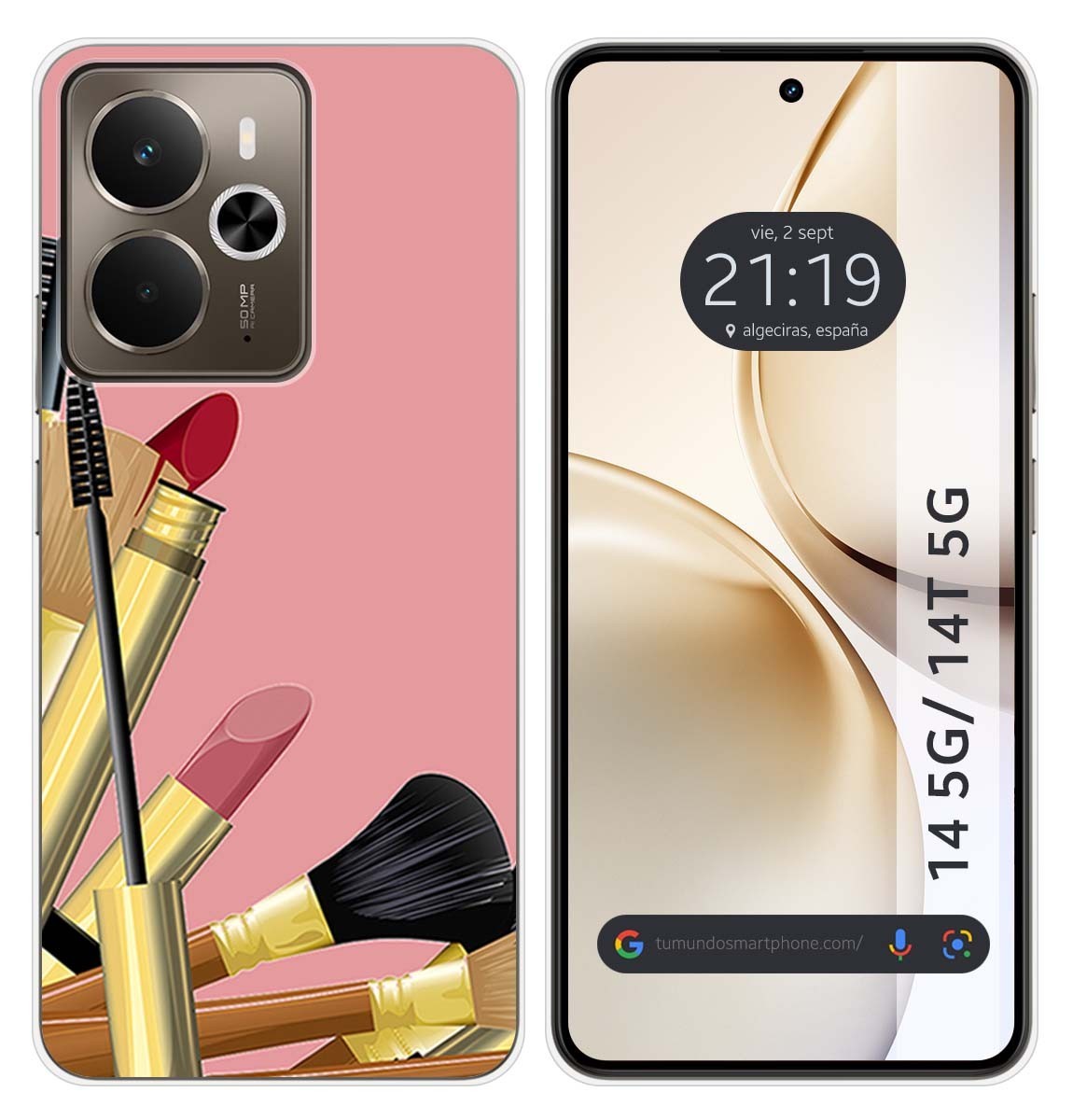 Custodia In Silicone Per Realme 14 5G / 14T 5G Design Pennelli Disegni