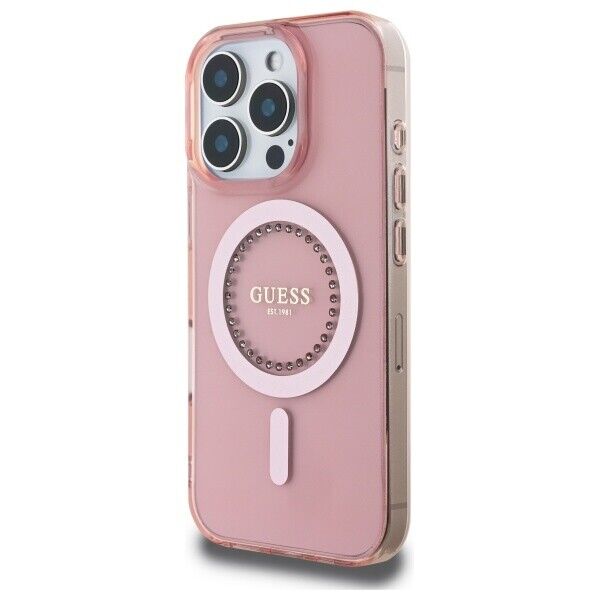 Custodia Guess in TPU rigida per Apple iPhone 16 Pro Max 6.9 - rosa