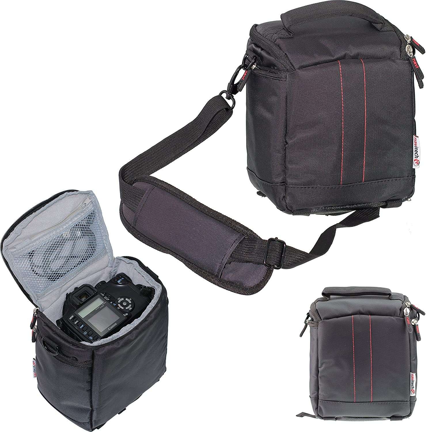 Navitech Black Camcorder Bag For Sony Handycam FDR-AX43 4K Ultra HD Camcorder