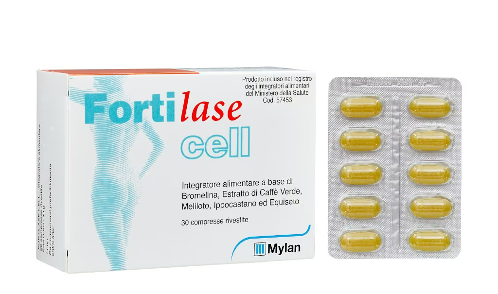 FORTILASE CELL 30 COMPRESSE RIVESTITE - Integratore Drenante Anti Cellulite