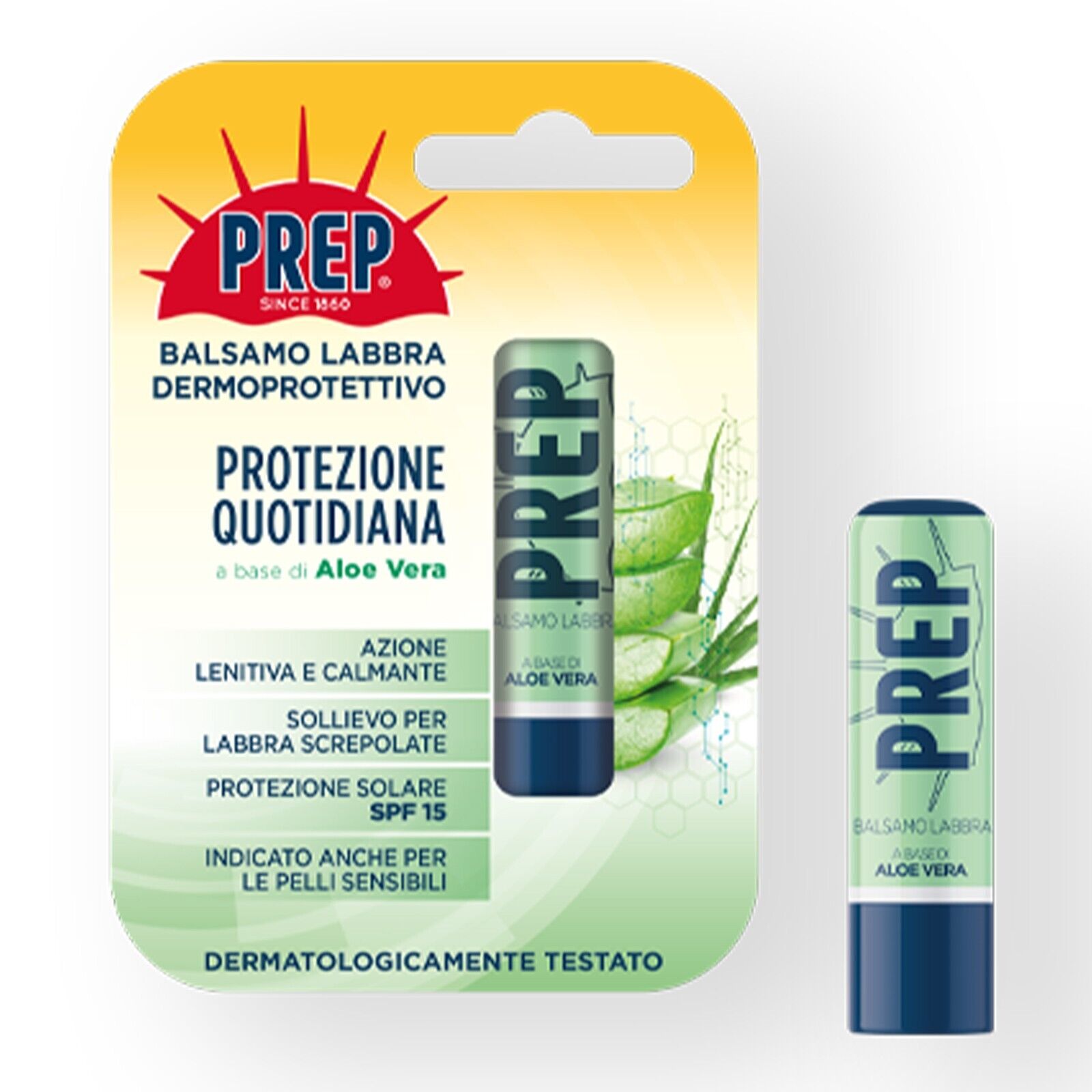 Prep Balsamo Labbra Dermoprotettivo A Base di Aloe Vera 4,5 g