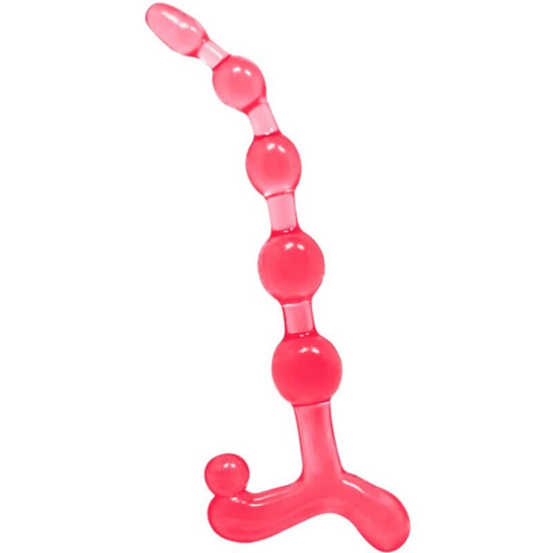 Baile Bendy Twist - Perline Anali in Silicone Rosso - 22,5 CM