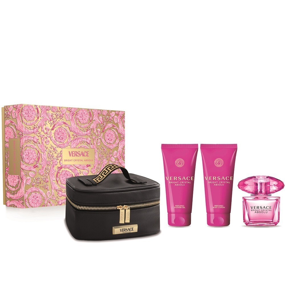 Versace Bright Crystal Absolu EDP 90 ml +Latte Corpo+ Bagnoschiuma 100 ml +Bag