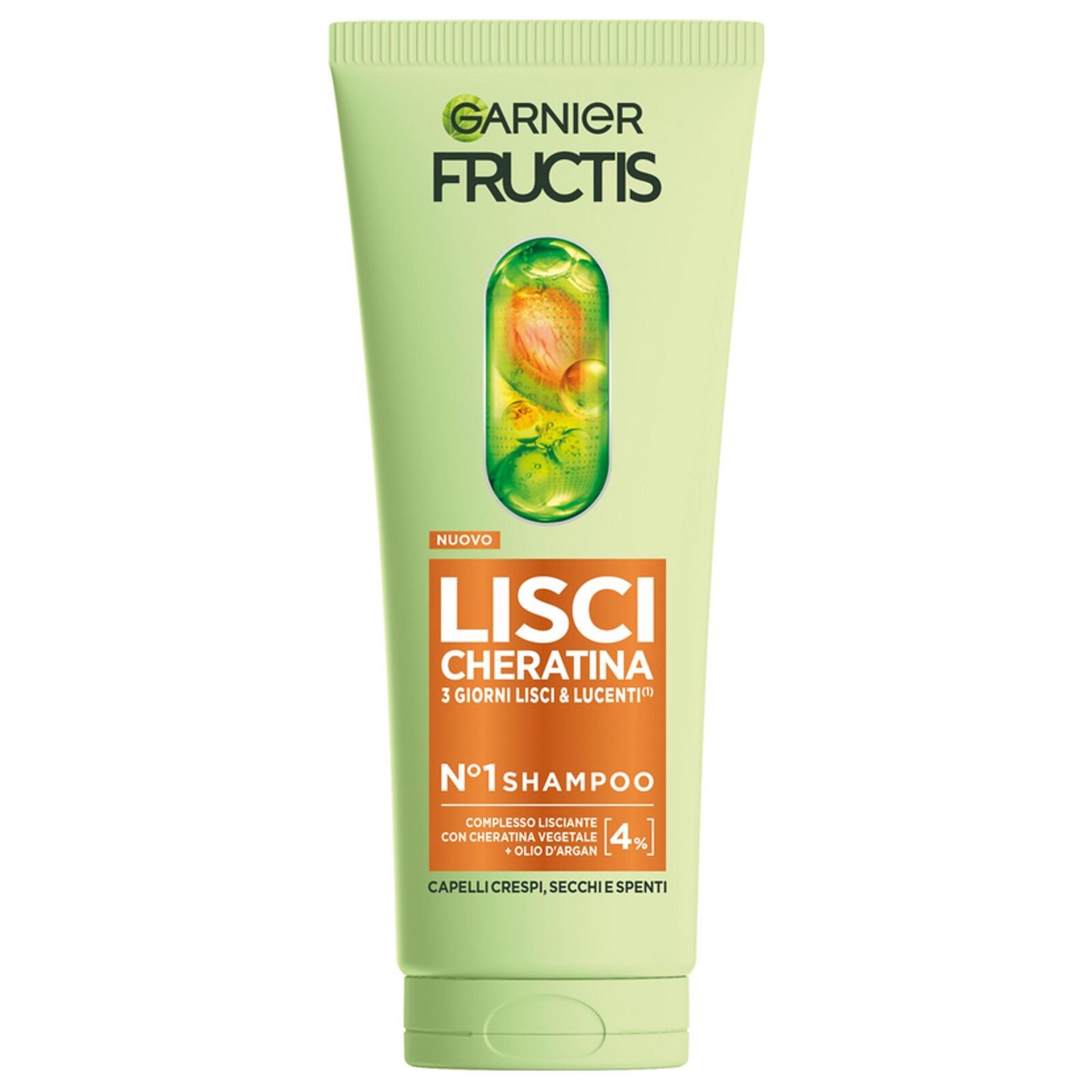 GARNIER FRUCTIS SHAMPOO LISCI CHERATINA 200ML PER CAPELLI CRESPI E SECCHI