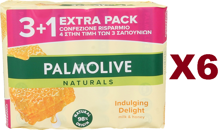 24 PZ SAPONE PALMOLIVE NATURALS INDULGING DELIGHT SAPONETTA MILK & HONEY 90g
