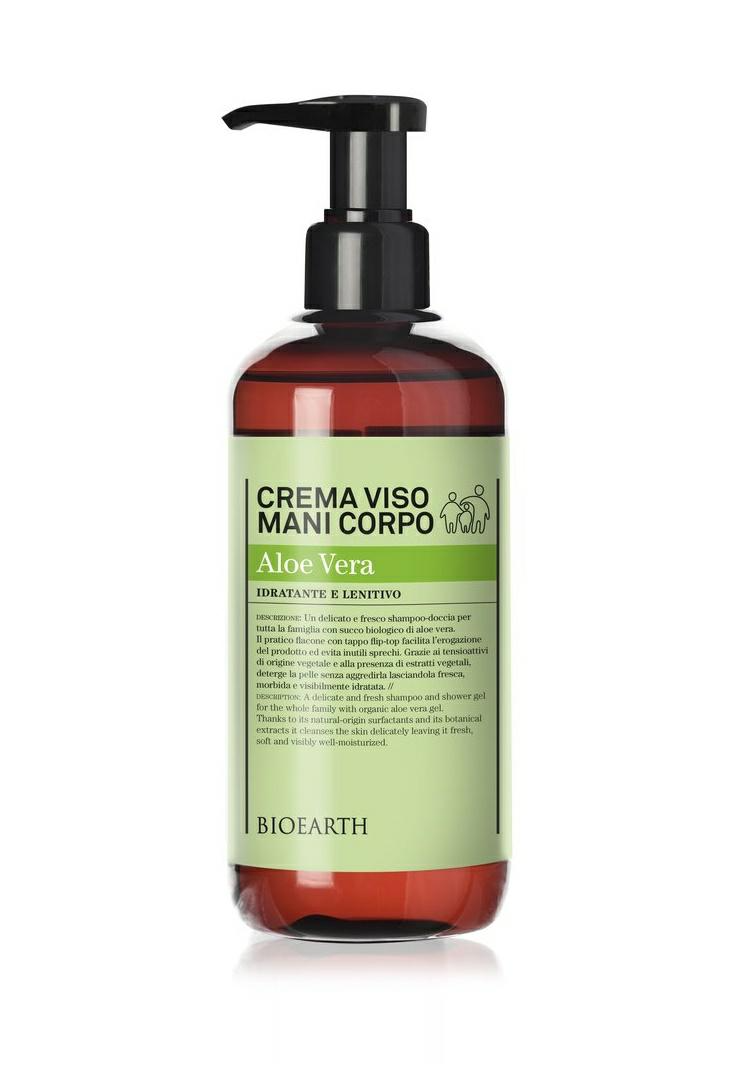Bioearth Family  Aloe Vera Crema Viso Mani Corpo 500 ml