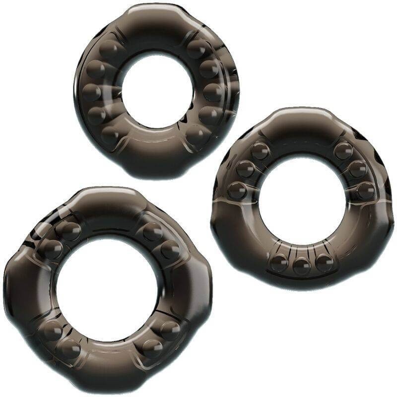 Baile Yvonne - Set di 3 Anelli Fallici in Silicone Super Morbido