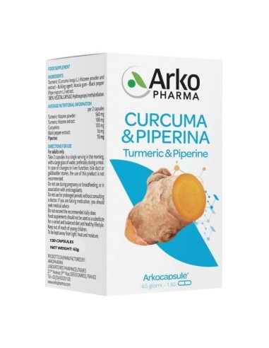 ARKOCPS CURCUMA+PIPERINA130 CAPSULE