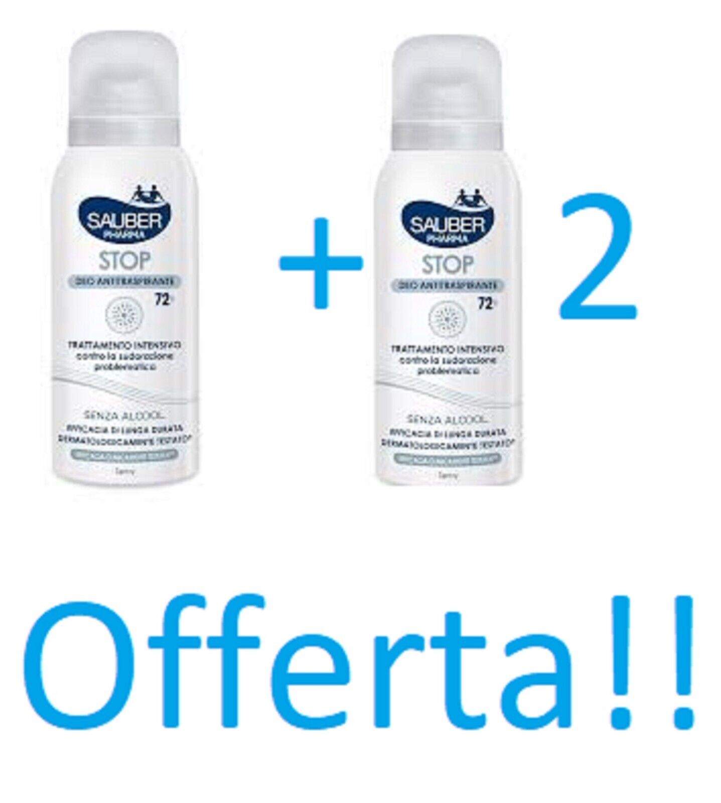Sauber Deodorante Deo  Antitraspirante 72h Spray Per Sudorazione Proble - 100 ml