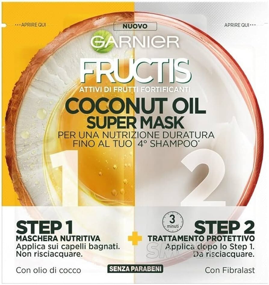 Garnier Fructis Coconut Oil Super Mask - trattamento nutritivo intenso capelli
