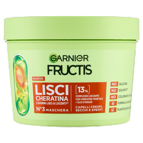 Fructis Maschera N°3 Lisci Cheratina 370ml