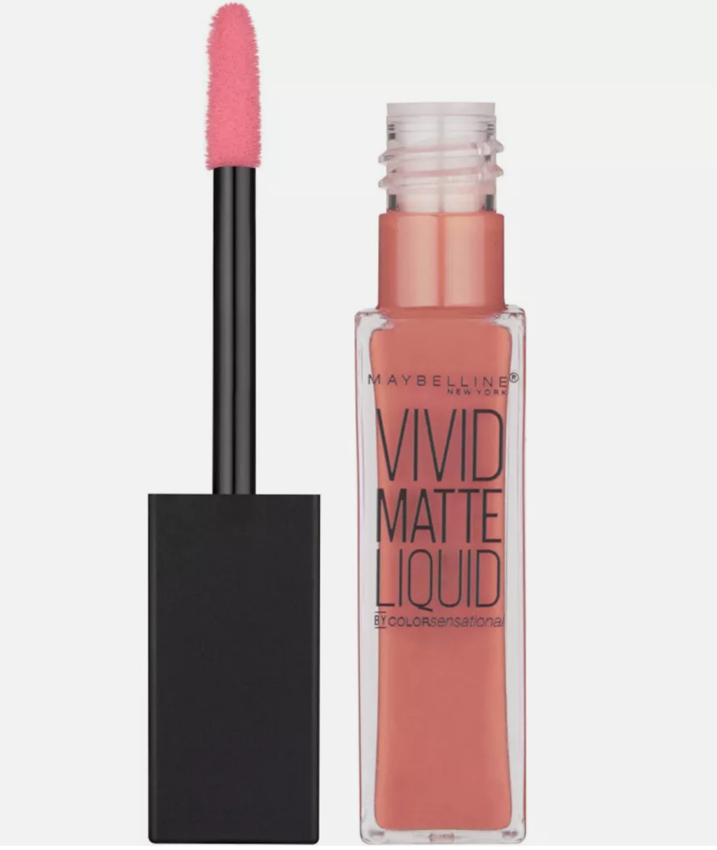 Maybelline Vivid Hot Lacquer Gloss E Matte Liquid Lipstick 50 Nude Thrill