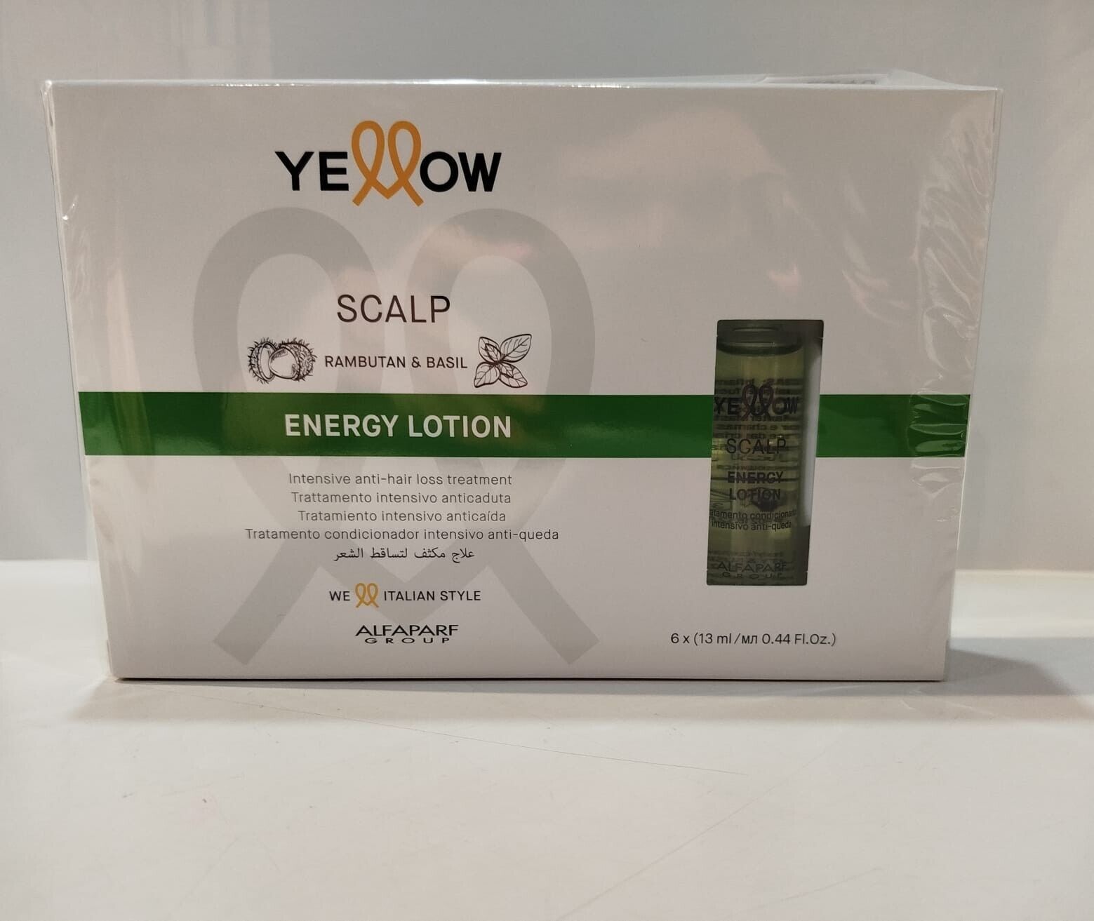 Yellow Professional Scalp Energy Lotion 6x13ml Trattamento Intensivo Anticaduta