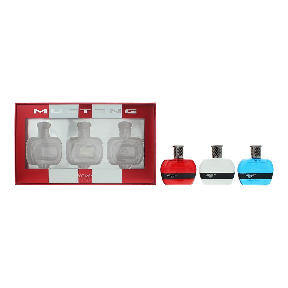 Mustang 3 Piece Gift Set: Eau de Toilette 3 x 30ml For Men