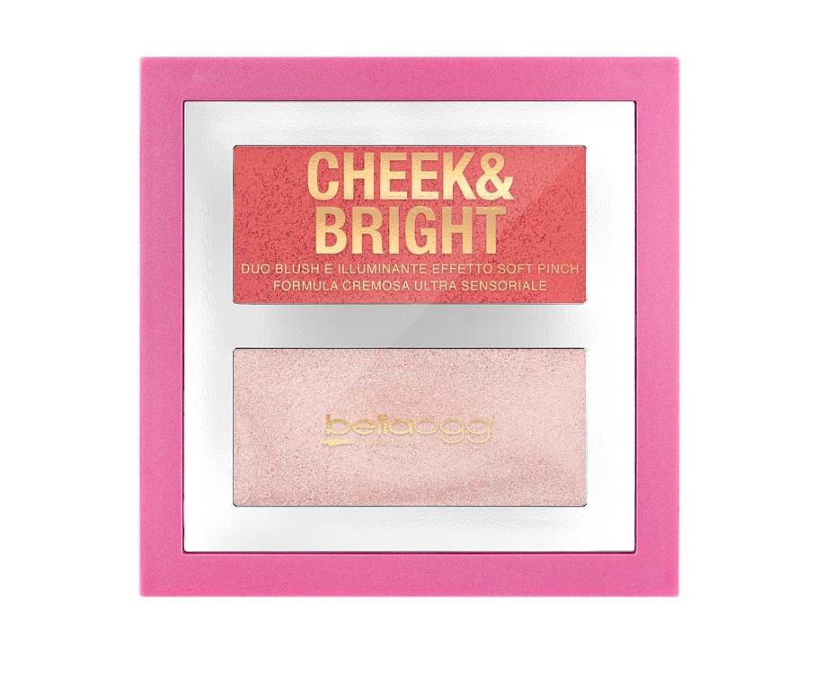 BELLAOGGI CHEEK AND BRIGHT Cream Blush and Highlighter Palette n. 003 Posh Rose