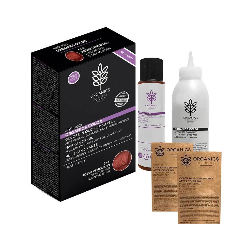 Organics Color - Tinta Colore per Capelli in Olio 6/6 Rosso Veneziano