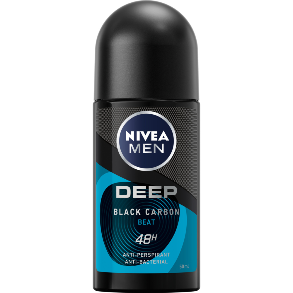 Nivea Men Deep Black Carbon antitraspirante da uomo roll-on 50 ml