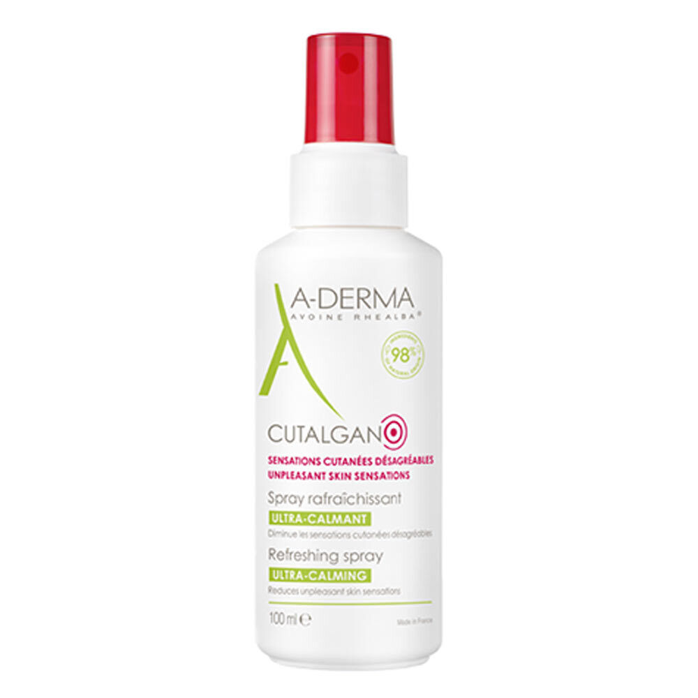 A-Derma Cutalgan - Spray Rinfrescante Ultra Lenitivo Bambini Adulti, 100ml