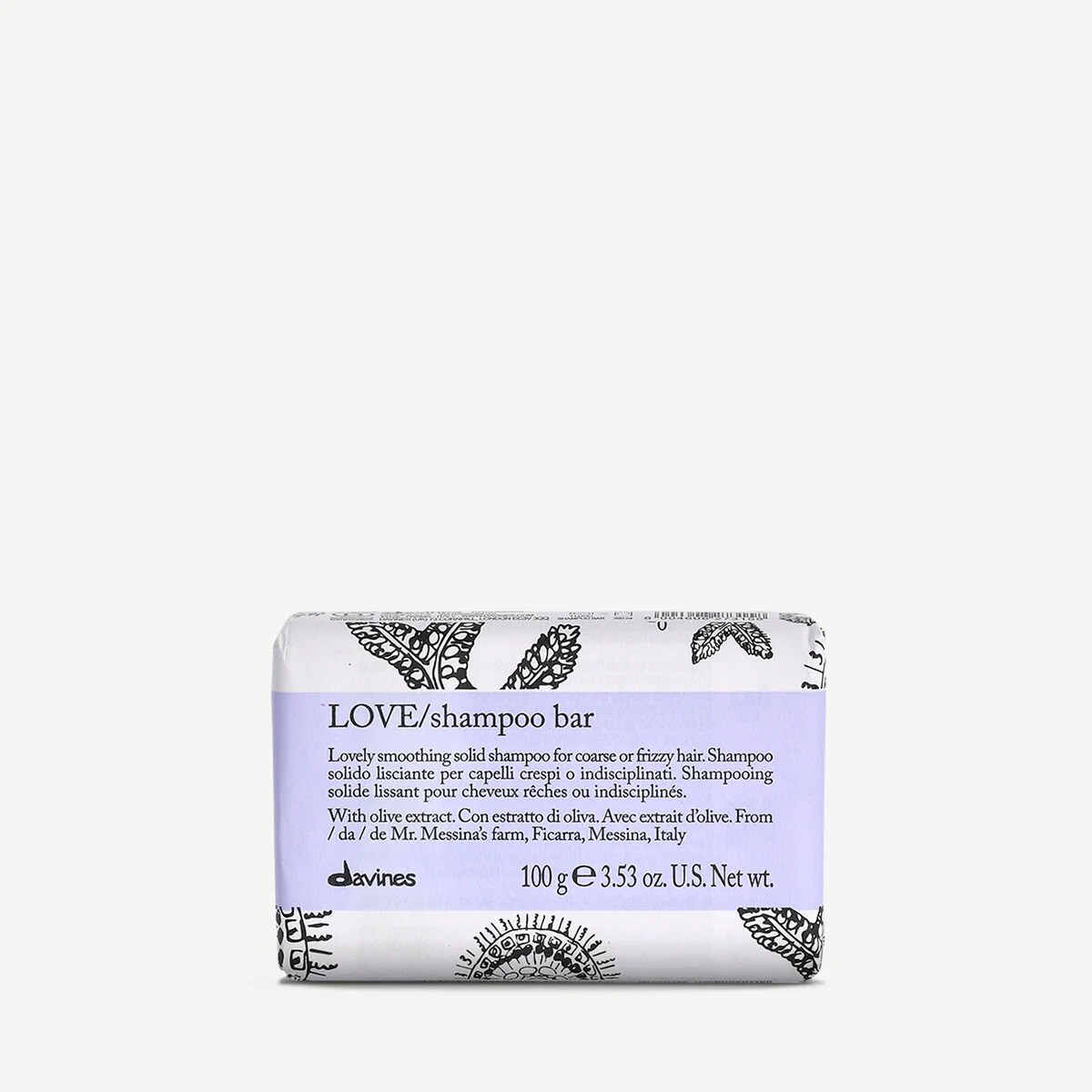 Davines Love Smooth Shampoo Bar 100g shampoo solido lisciante capelli ribelli
