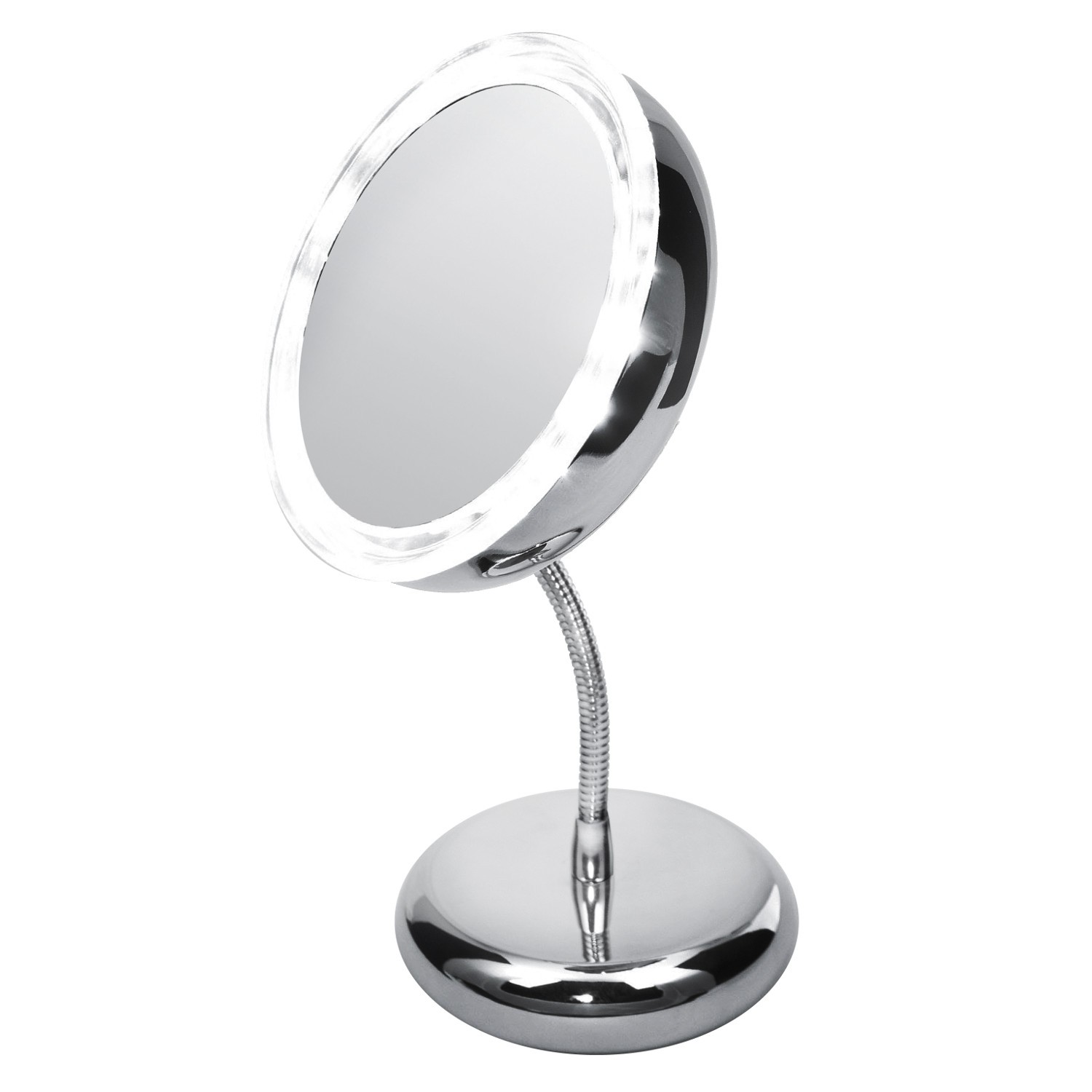 Specchio trucco LED retroilluminato 15 cm con batterie AAA per cosmetici