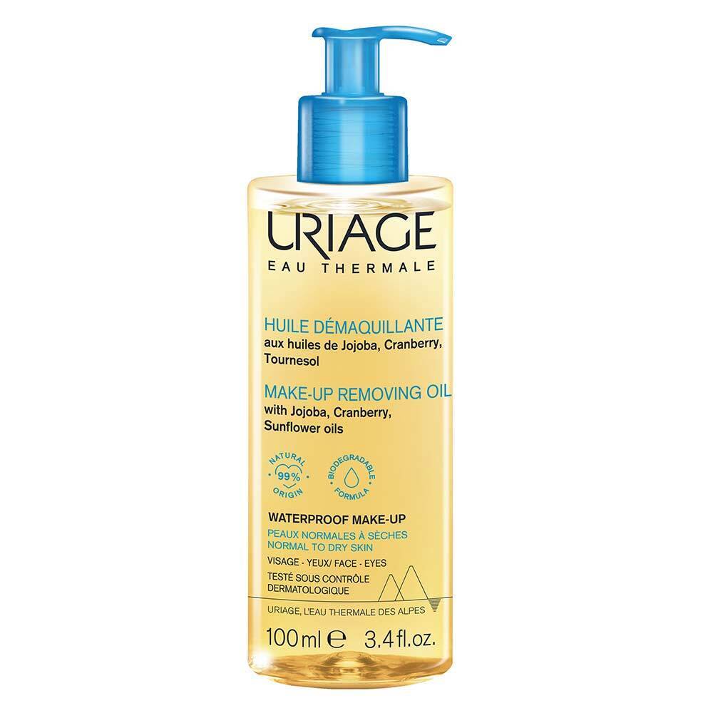 Uriage Eau Thermale - Olio Struccante Waterproof per Pelle Normale Secca, 100ml