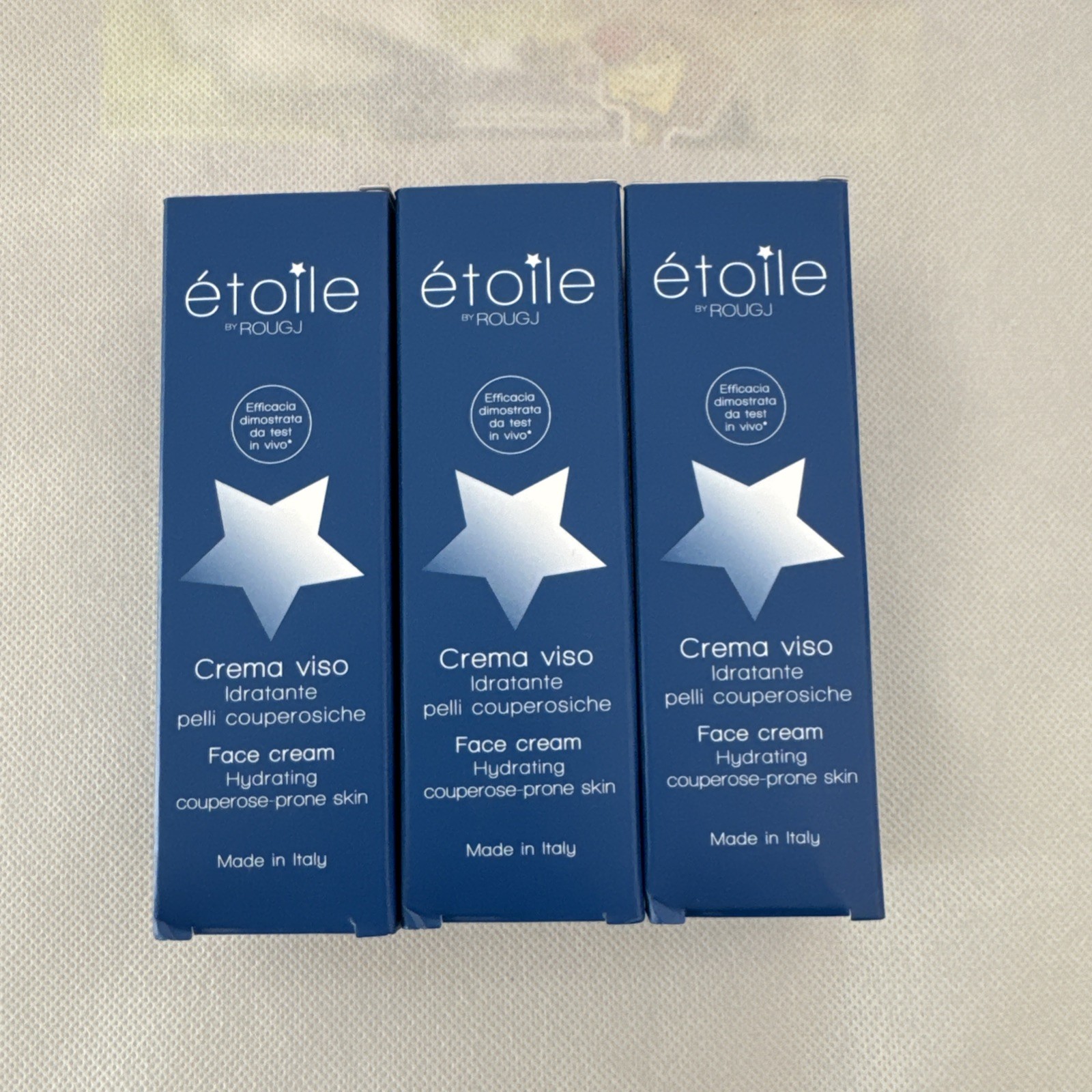 ROUGJ ÉTOILE - Crema viso idratante pelli couperosiche - 30 ml (3pezzi )