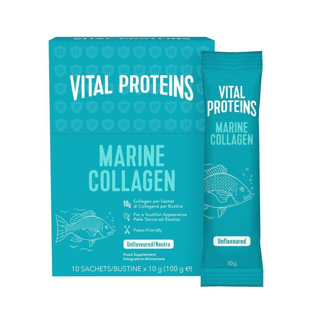 Vital Proteins Marine Collagen Integratore con Peptidi di Collagene, 10 stick