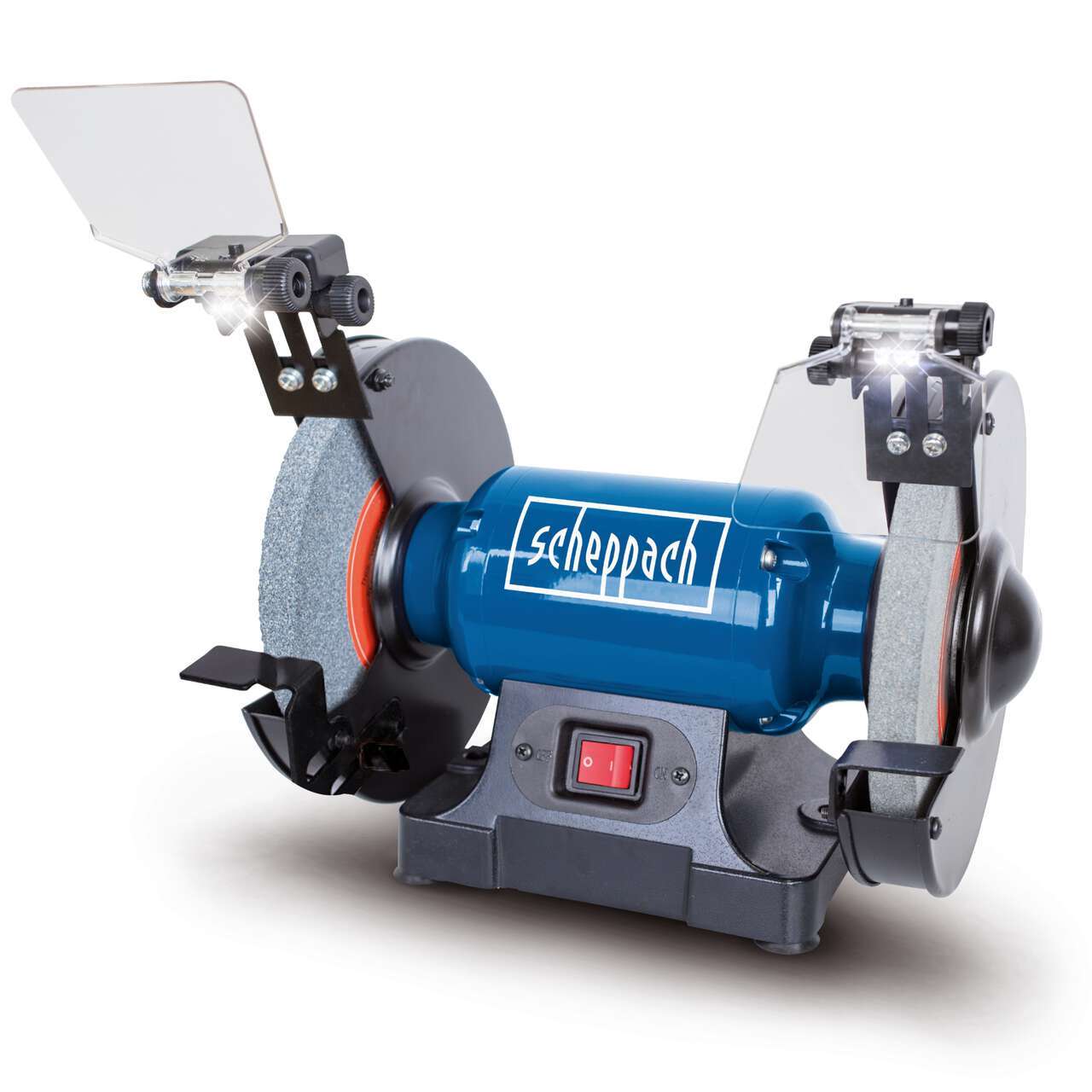 Smerigliatrice da banco 8" 200mm doppia mola luce-led 500w Scheppach sm200l