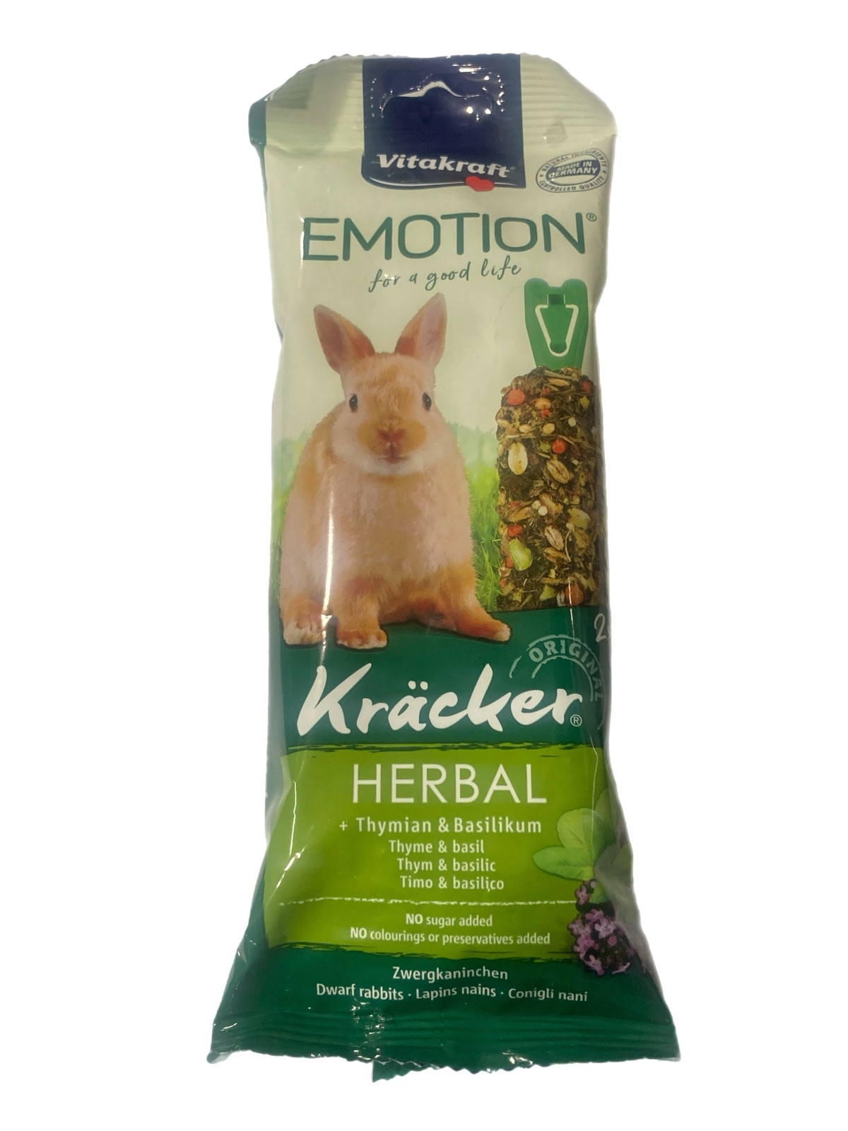 62639 VITAKRAFT EMOTION KRACKER HERBAL PER CONIGLI NANI GR. 112 PZ. 2