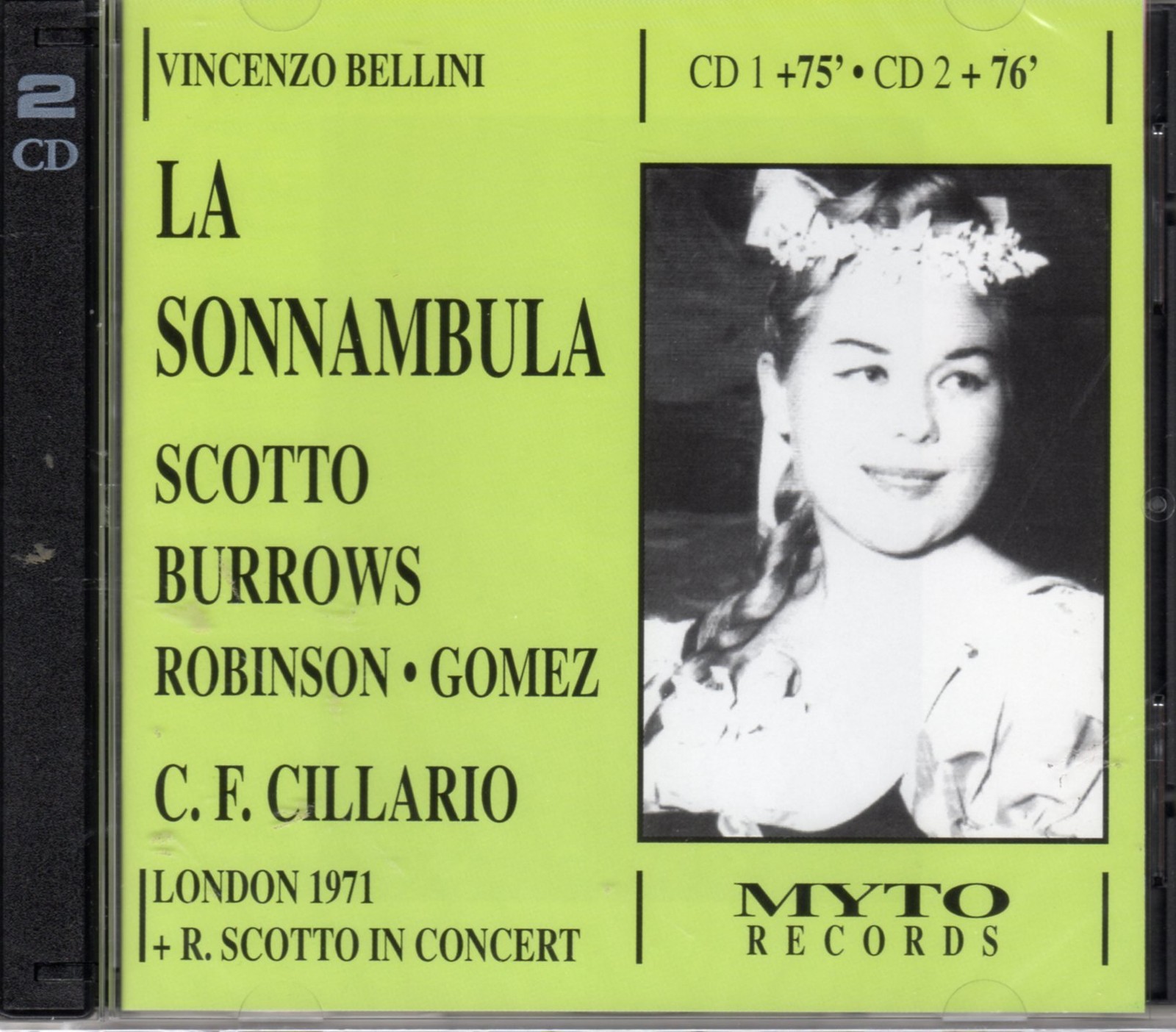 Scotto/Burrows/Gomez/London1971 La Sonnambula (Scotto, Burrows, Gomez) (CD)