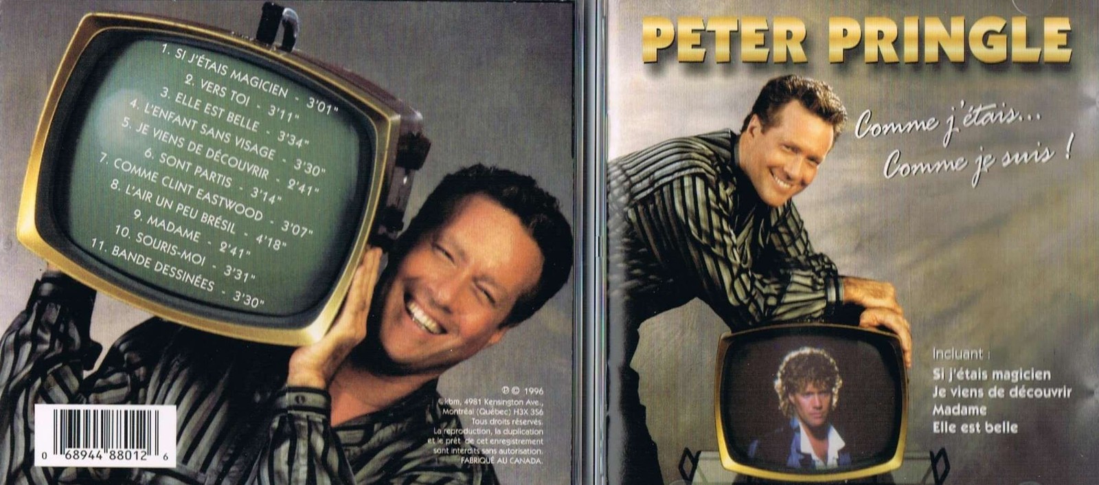 Peter Pringle Comme J'etais... Comme Je Suis ! (CD)