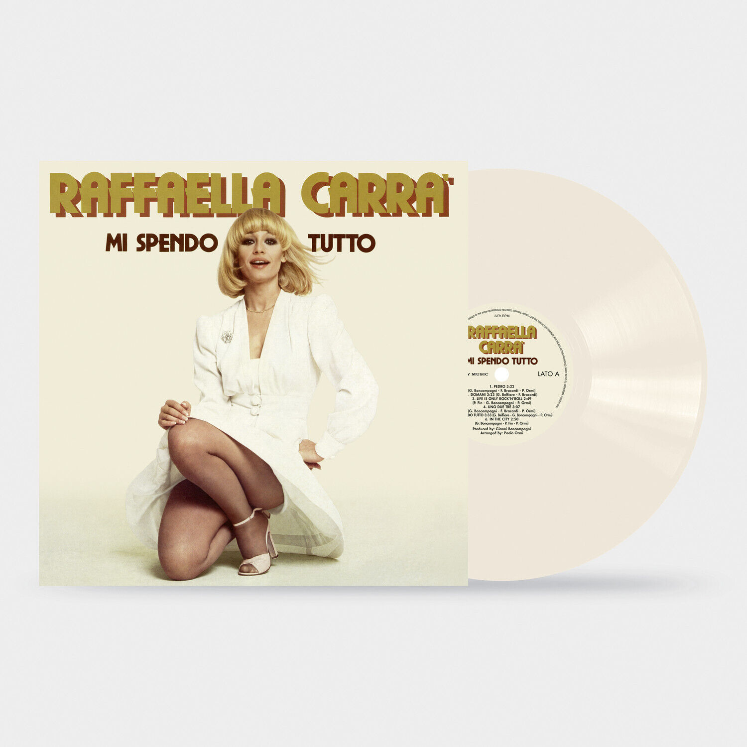Raffaella Carra' Mi Spendo Tutto Vinile Lp 180 Gr. Colorato Crema e Numerato
