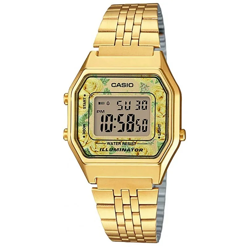 Orologio donna CASIO mod. VINTAGE ref.  LA680WGA-9CDF  acciaio oro luce sveglia