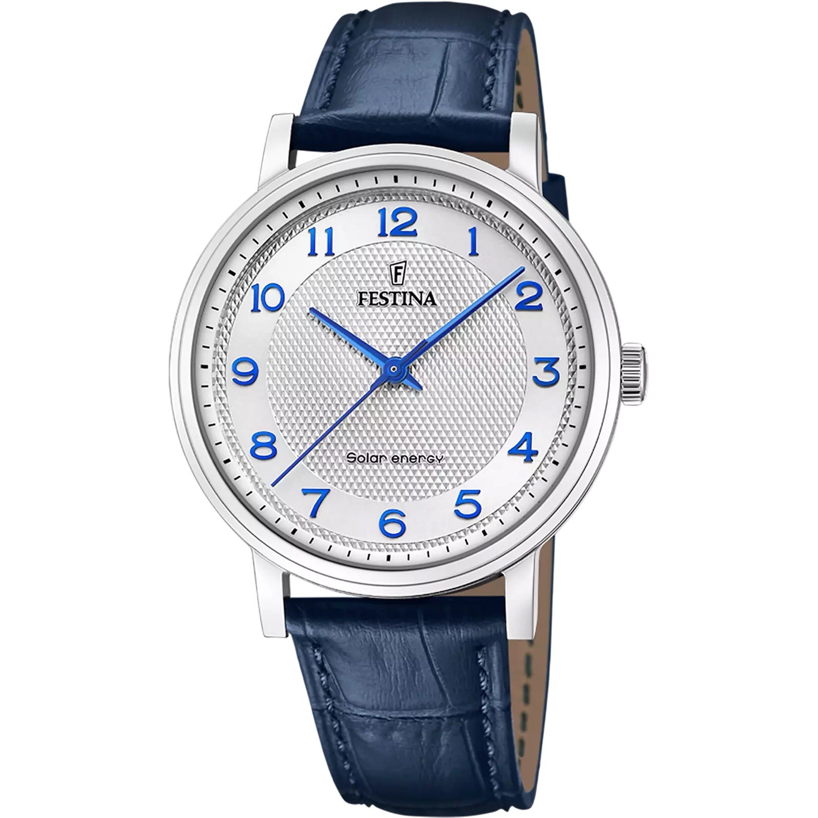 Orologio Uomo Festina F20660/1 Carica Solare Cinturino Pelle Blu 41mm
