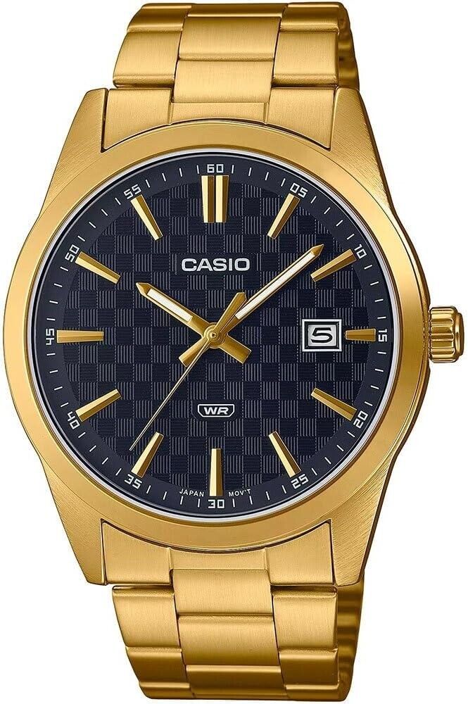 Orologio Casio Uomo Acciaio Dorato Quadrante Nero Geometrico _MTD_VD03G-1AUDF
