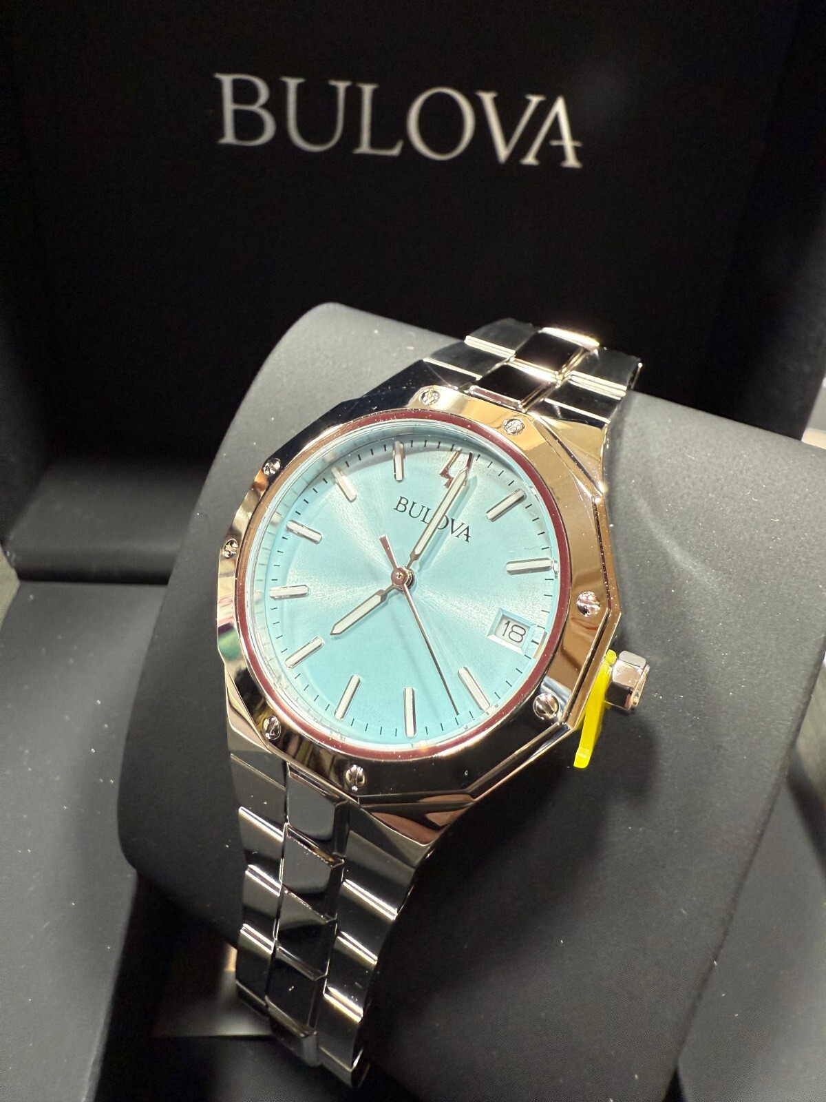 BULOVA - Orologio Donna  Octagon  Silver Azzurro 96M169