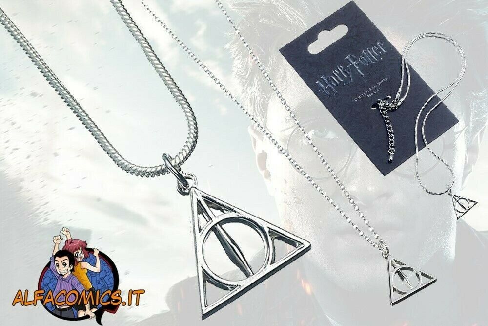 Harry Potter Collana Argento Doni Della Morte 100% Original Deathly Hallows