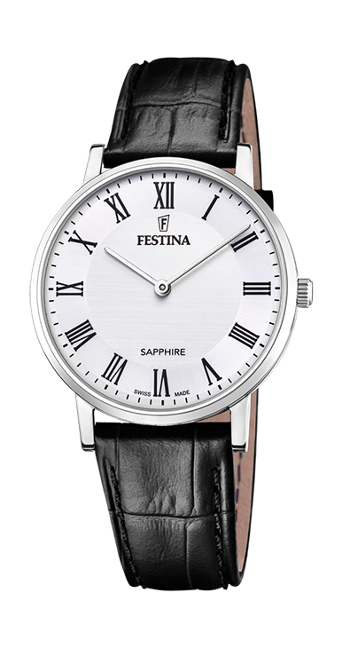 Orologio Festina Da Uomo Swiss Made Con Cinturino In Pelle F20012/2