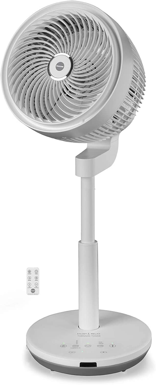 Sigiller Ventilatore a Piantana 4 Velocità Oscillante Bianco TORNADOTOWER