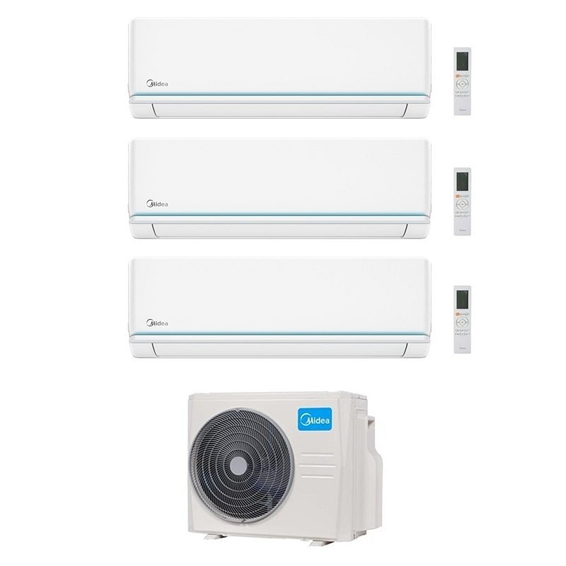 CONDIZIONATORE MIDEA TRIAL SPLIT EVOLUTION 9000+9000+18000 BTU INVERTER WIFI M4O