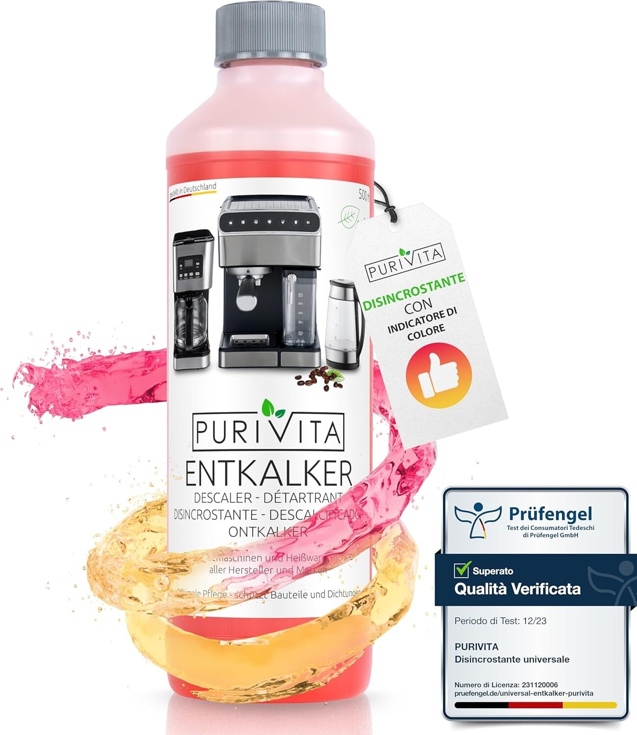 DECALCIFICANTE ANTICALCARE LIQUIDO MACCHINA DEL CAFFE CAFFETTIERE ELETTRICHE 500