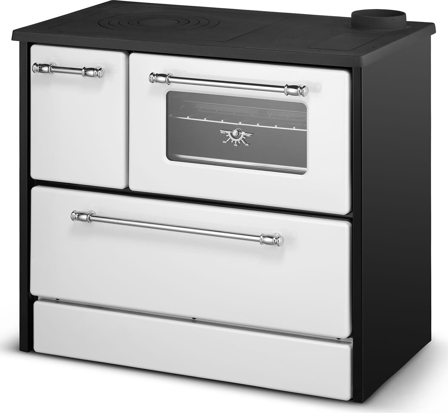 Divina Fire Cucina a Legna Stufa 9Kw 87x51x79h cm Bianco Beatrice DF94534