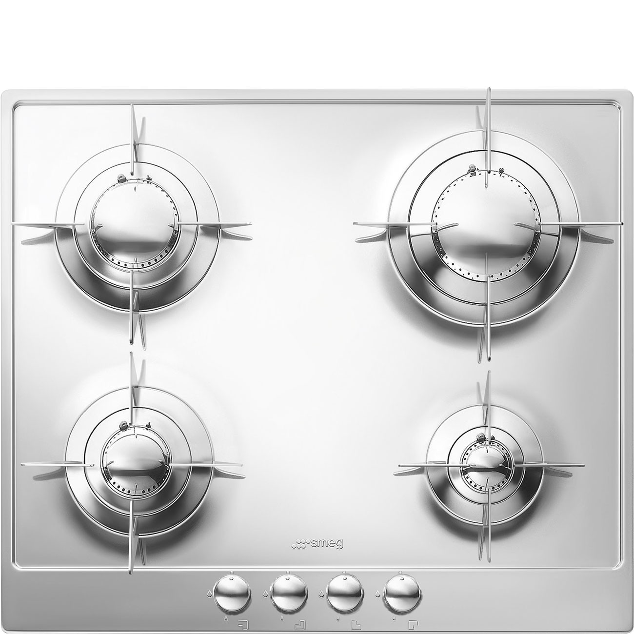 Smeg Renzo Piano Piano Design Piano di cottura P64ES Acciaio Inox