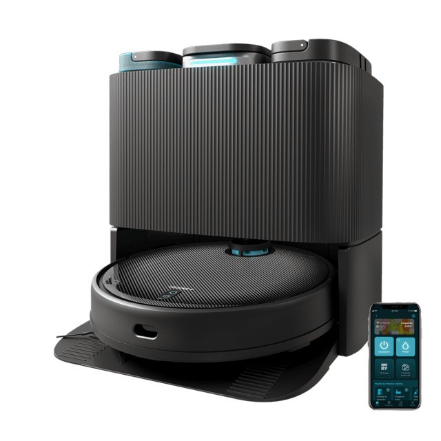 Cecotec Conga 11090 Robot Aspirapolvere e Lavapavimenti Nero 2L Wi-Fi 20dB