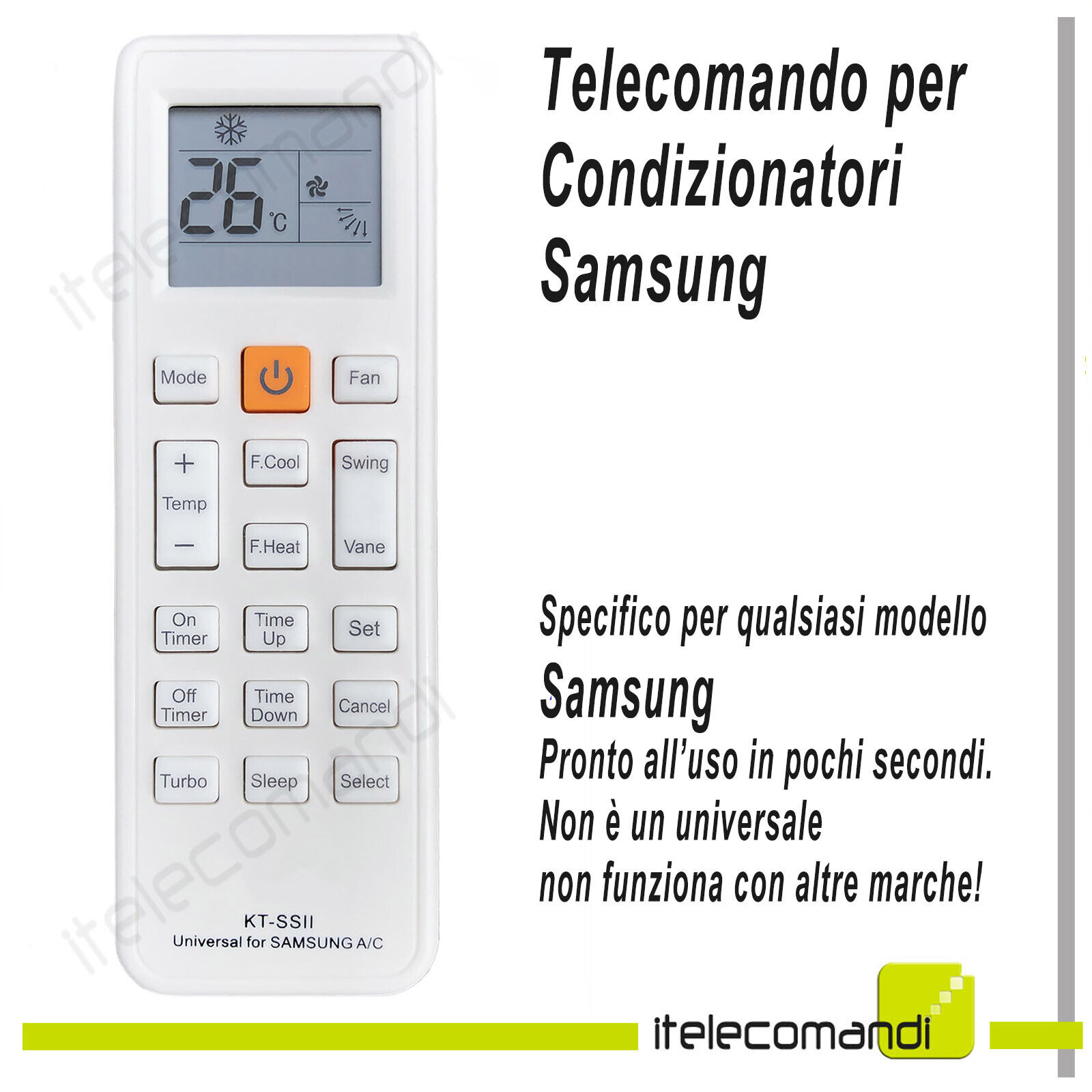 Telecomando ricambio specifico condizionatore climatizzatore Samsung
